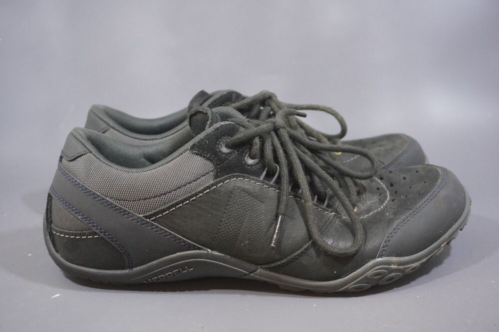 Merrell Wraith Fire Mens Size 9 Black Leather Casual Walking Shoes Sneakers